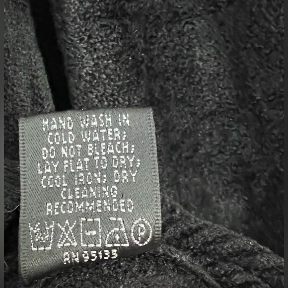 Lafayette 148 black half zip terry sweater long sleeve soft comfy high neck S - Picture 3 of 5